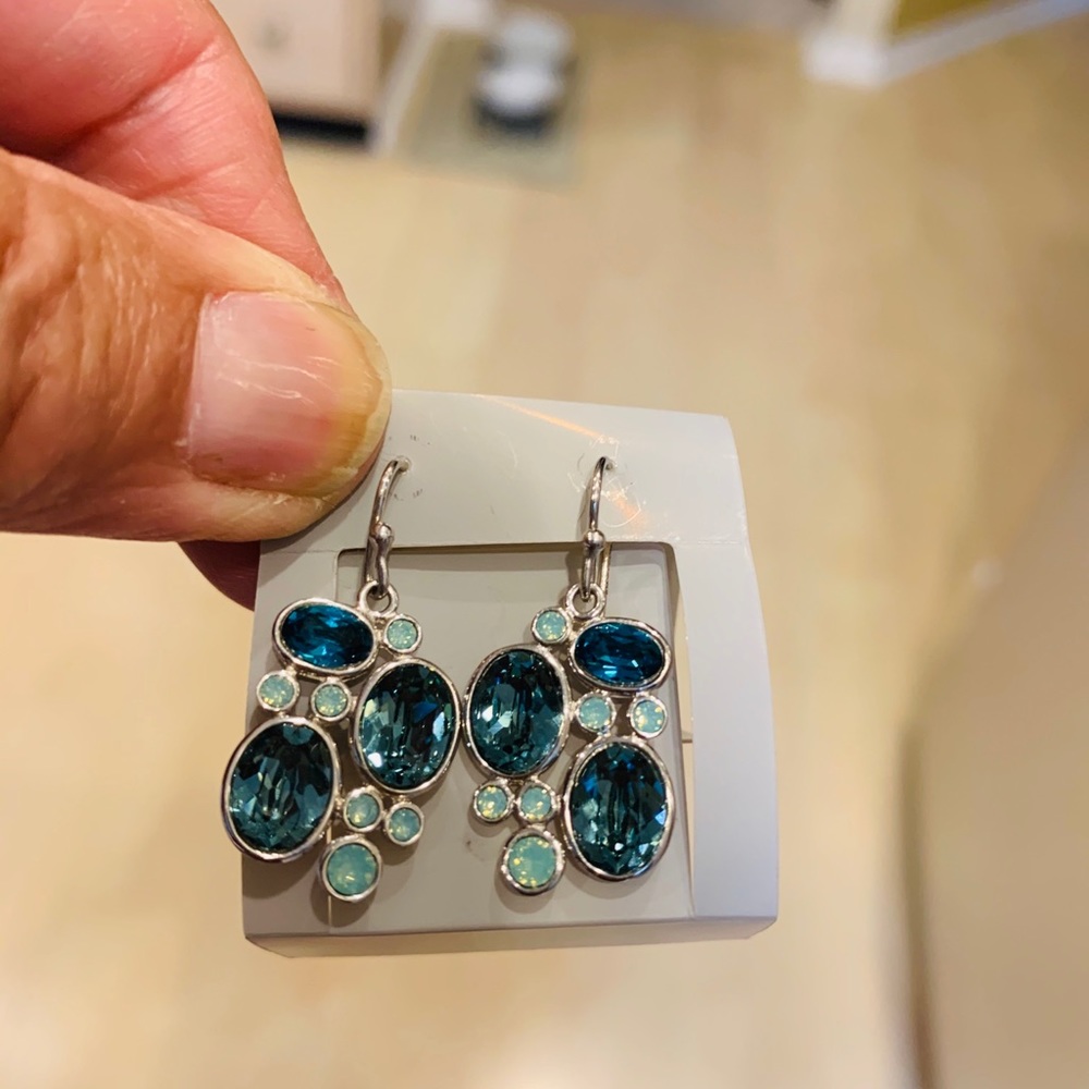 "Swarovski "multi stone earrings. Sterling silver